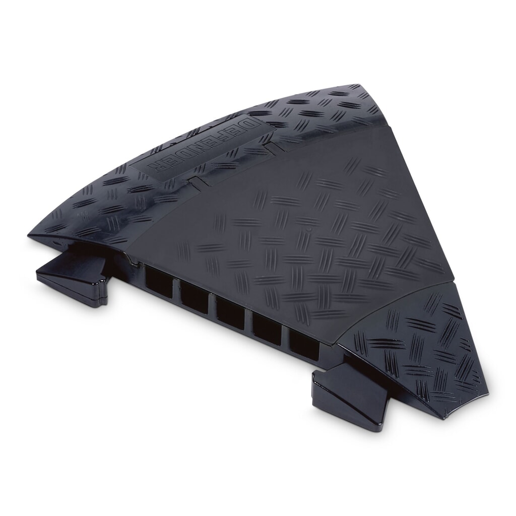Defender® by Adam Hall Canalina passacavi MIDI curva a 45°, con connettori, 5 canali, nero Immagine del prodotto: Defender® by Adam Hall Canalina passacavi MIDI curva a 45°, con connettori, 5 canali, nero