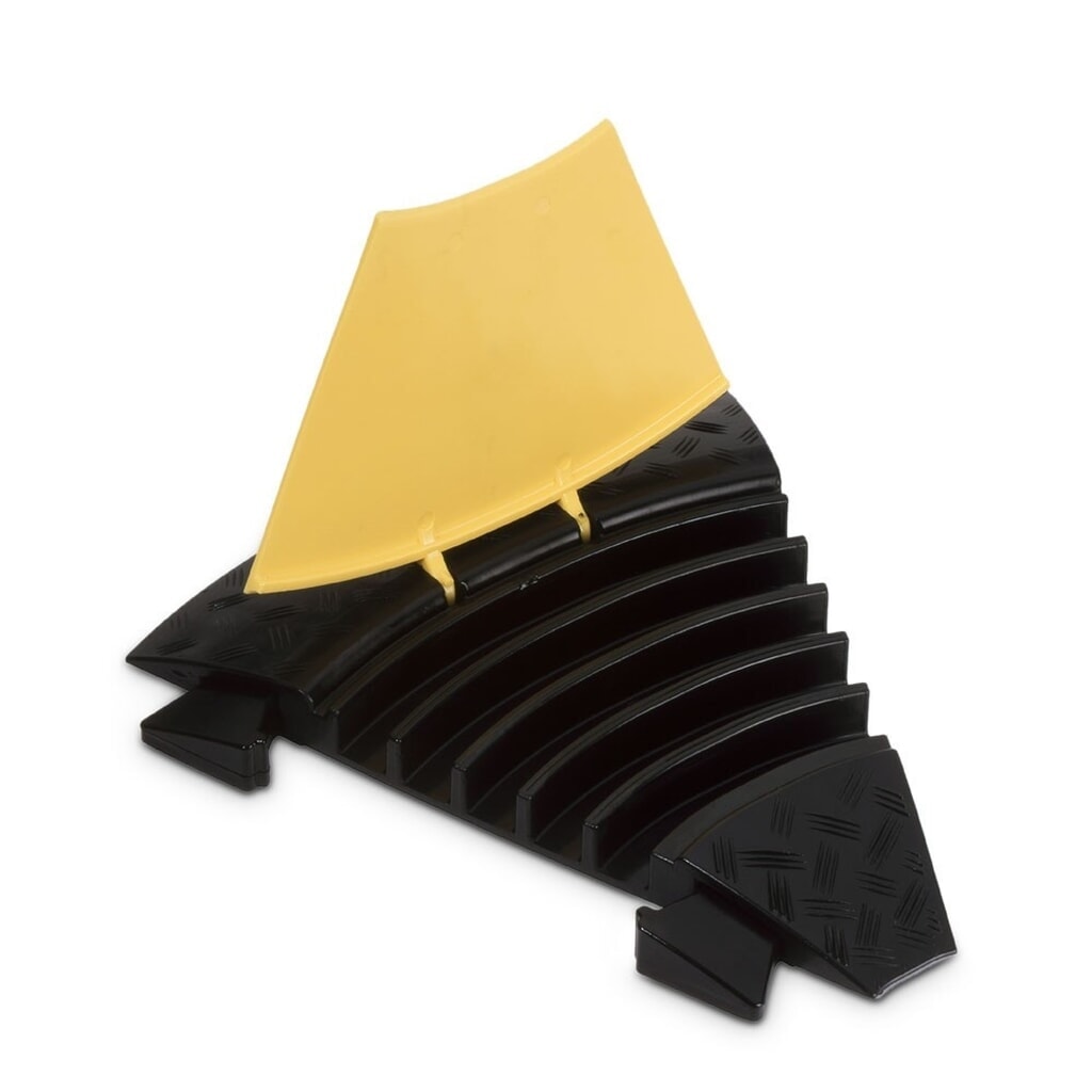 Defender® by Adam Hall Canalina passacavi MIDI curva a 45°, con fascette, 5 canali, nero/giallo Immagine del prodotto n. 4: Defender® by Adam Hall Canalina passacavi MIDI curva a 45°, con fascette, 5 canali, nero/giallo