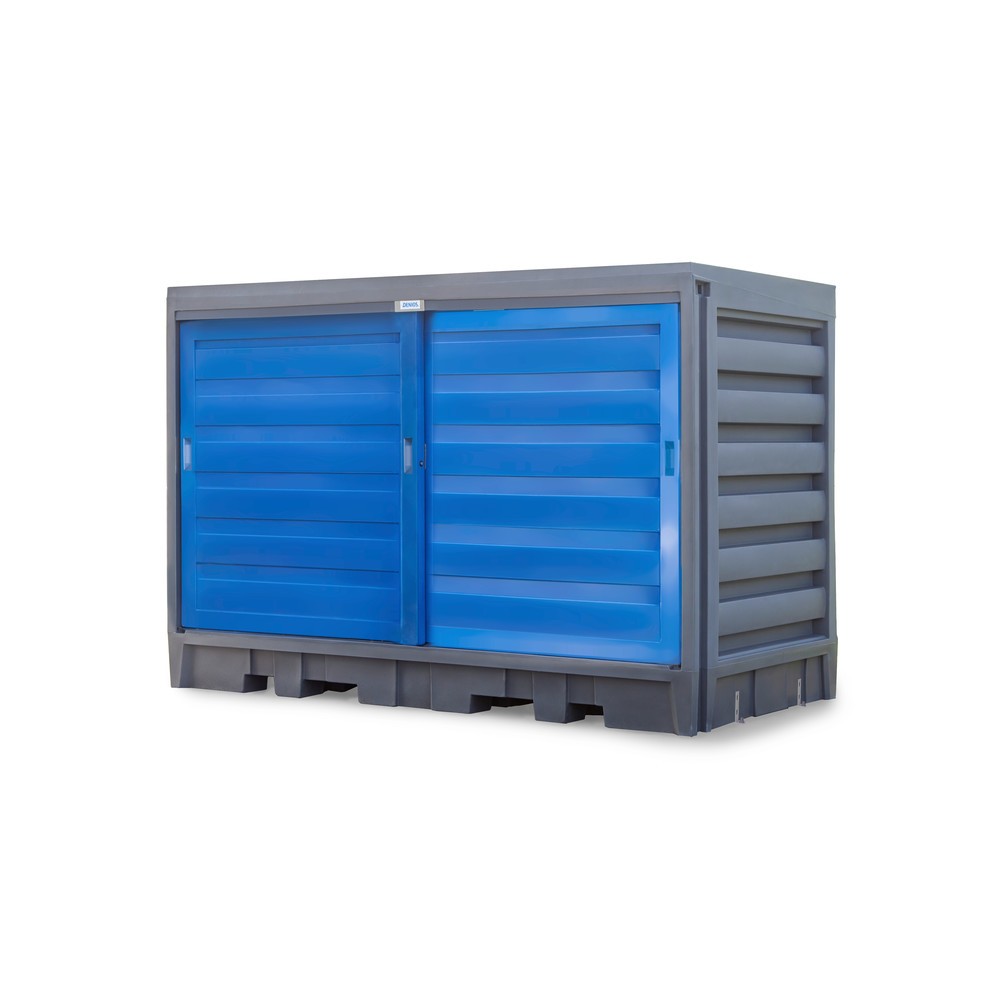 Immagine del prodotto n. 12: Deposito per fusti in PE, AxLxP 2.170 x 3.200 x 1.740 mm, 2 x IBC o 8x 200 l