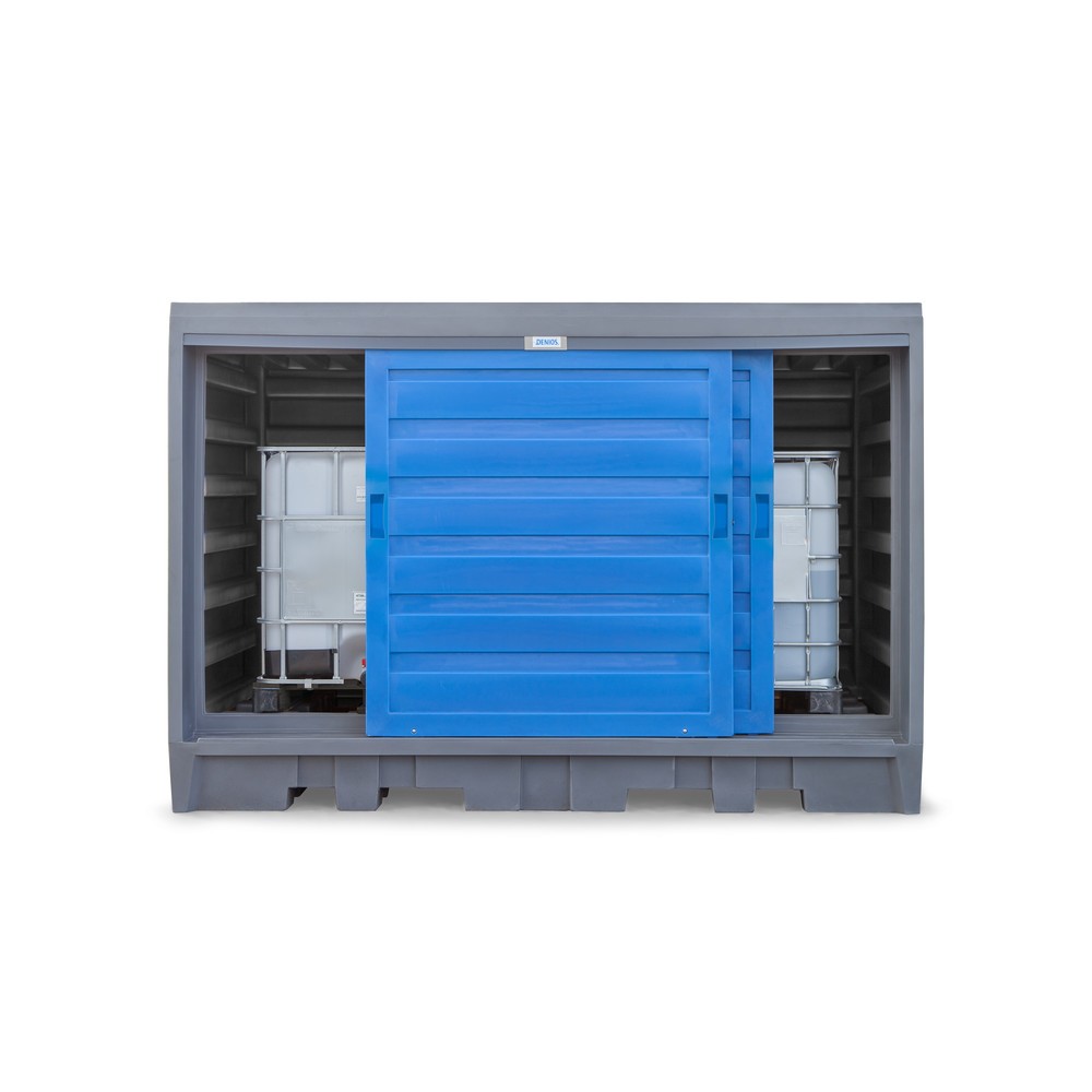 Immagine del prodotto n. 4: Deposito per fusti in PE, AxLxP 2.170 x 3.200 x 1.740 mm, 2 x IBC o 8x 200 l
