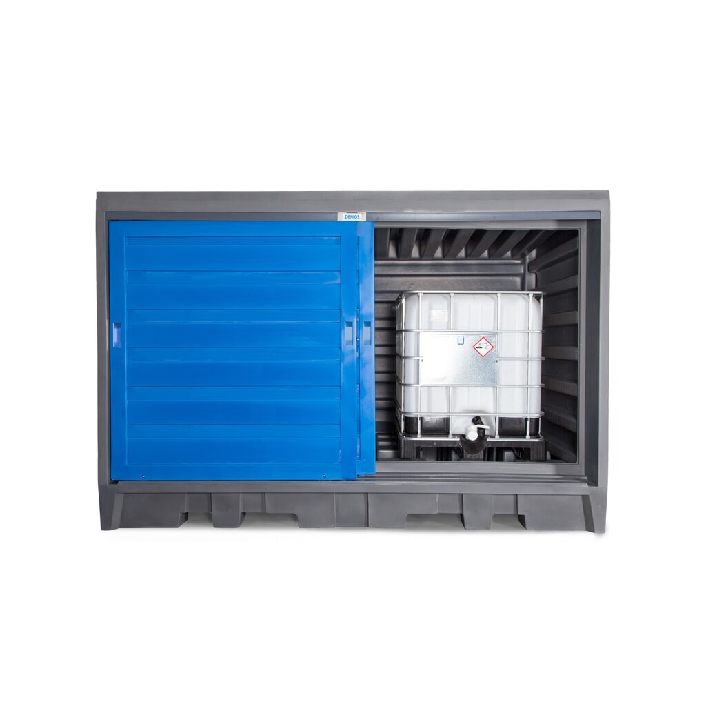 Immagine del prodotto n. 7: Deposito per fusti in PE, AxLxP 2.170 x 3.200 x 1.740 mm, 2 x IBC o 8x 200 l