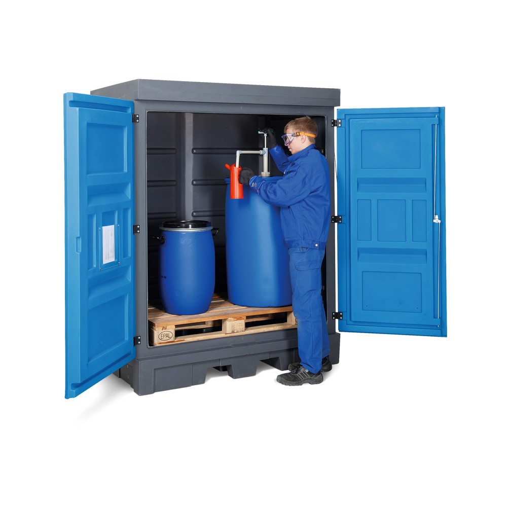 Immagine del prodotto n. 3: Deposito sostanze pericolose in PE, AxLxP 1.980 x 1.560 x 1.080 mm, 2x 200 l
