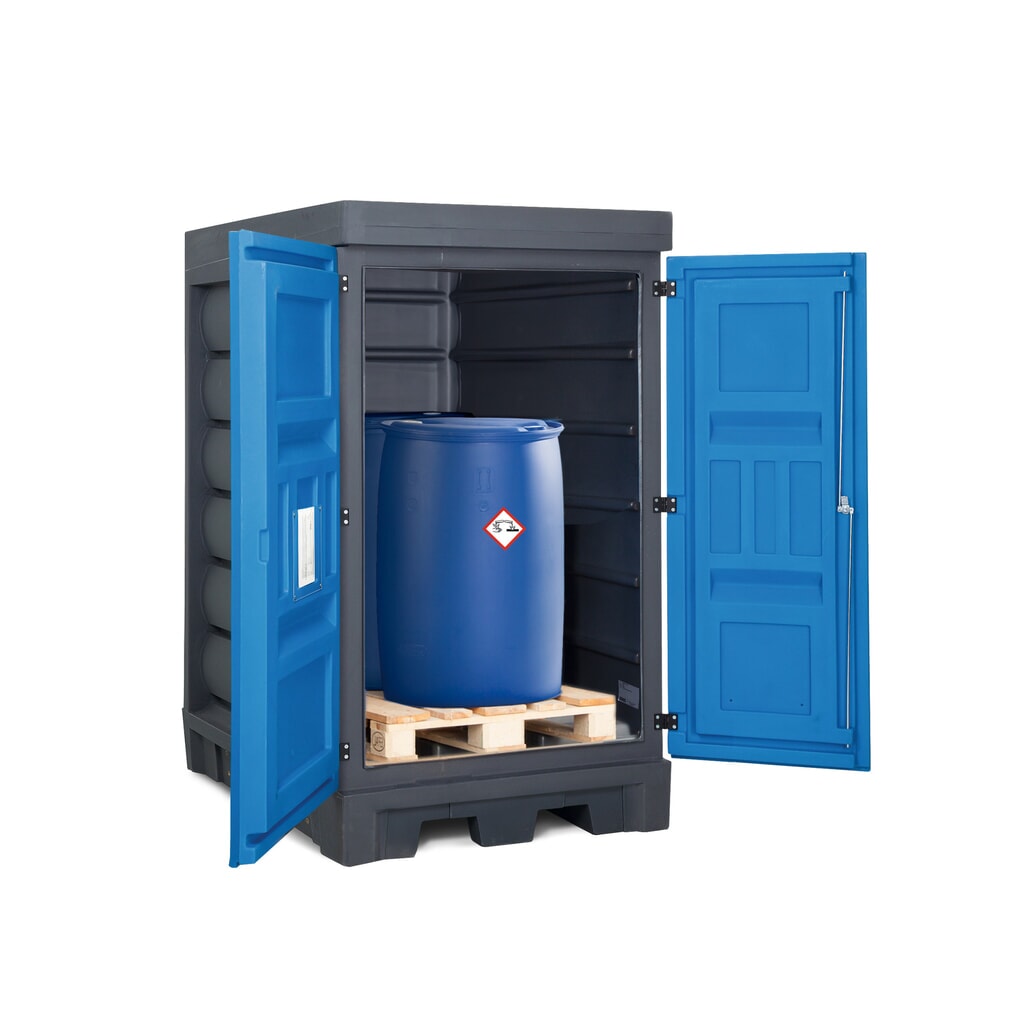 Immagine del prodotto n. 2: Deposito sostanze pericolose in PE, AxLxP 1.980 x 1.140 x 1.480 mm, 2x 200 l