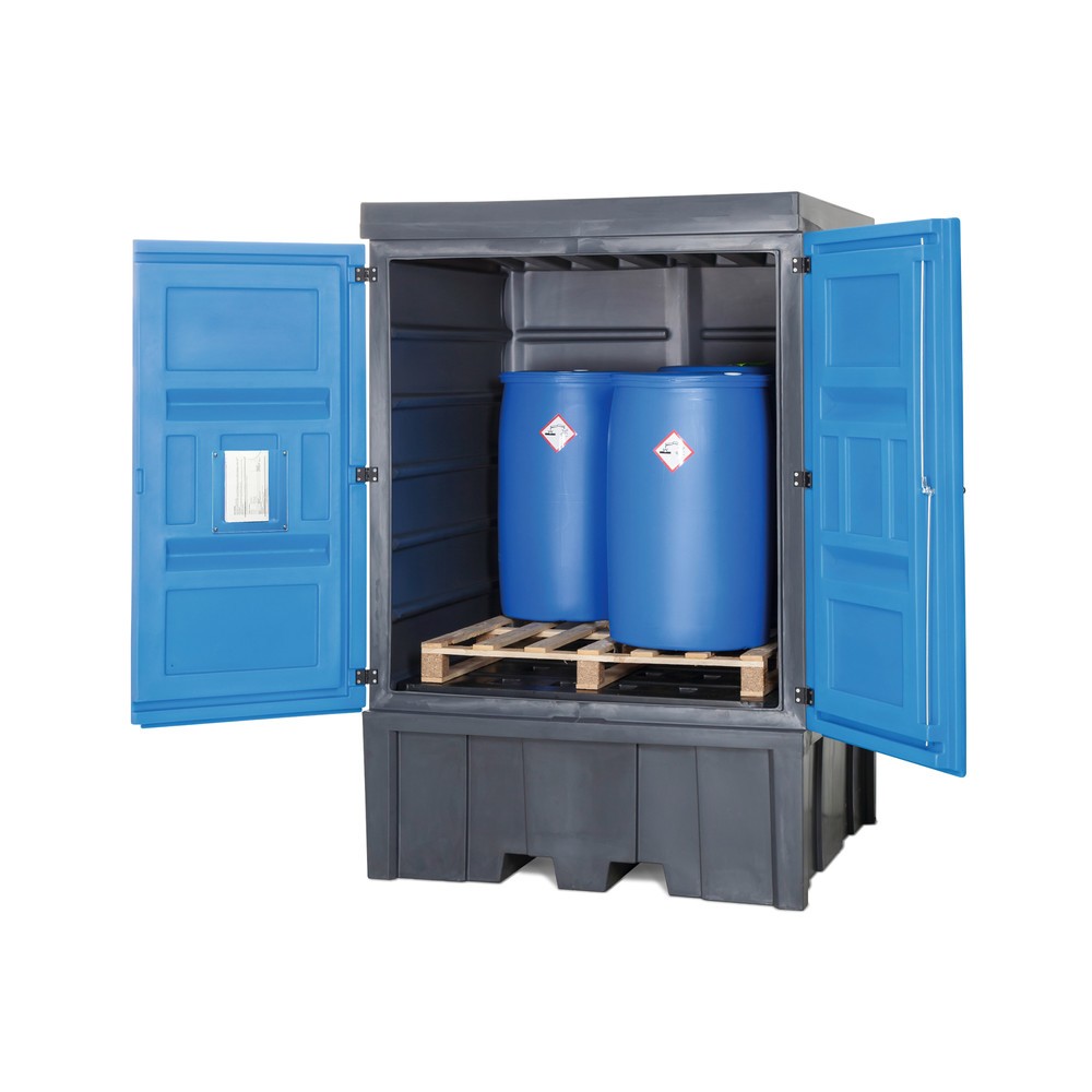 Immagine del prodotto n. 2: Deposito sostanze pericolose in PE, AxLxP 2.330 x 1.560 x 1.550 mm, 1x IBC o 4x 200 l