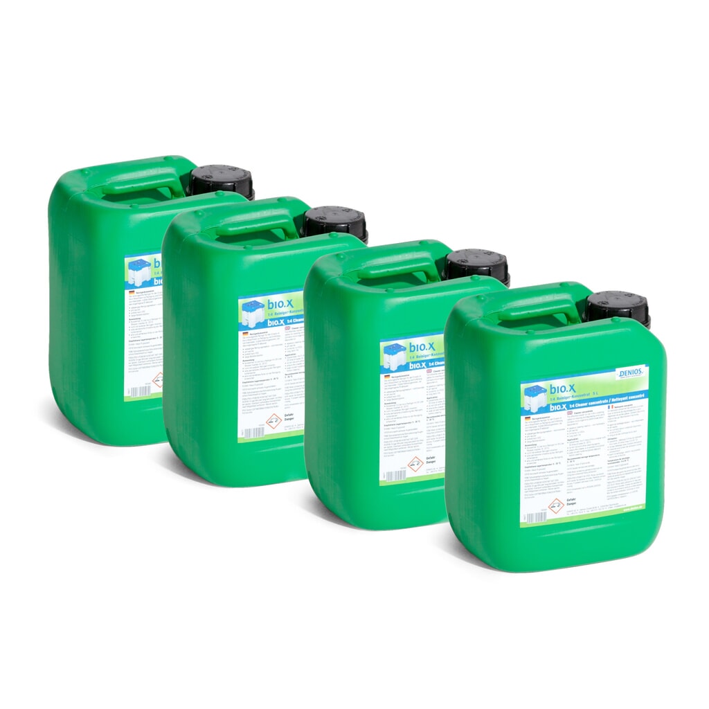 Detergente bio.x concentrato, set per primo riempimento, 4 taniche da 5 litri Immagine del prodotto: Detergente bio.x concentrato, set per primo riempimento, 4 taniche da 5 litri