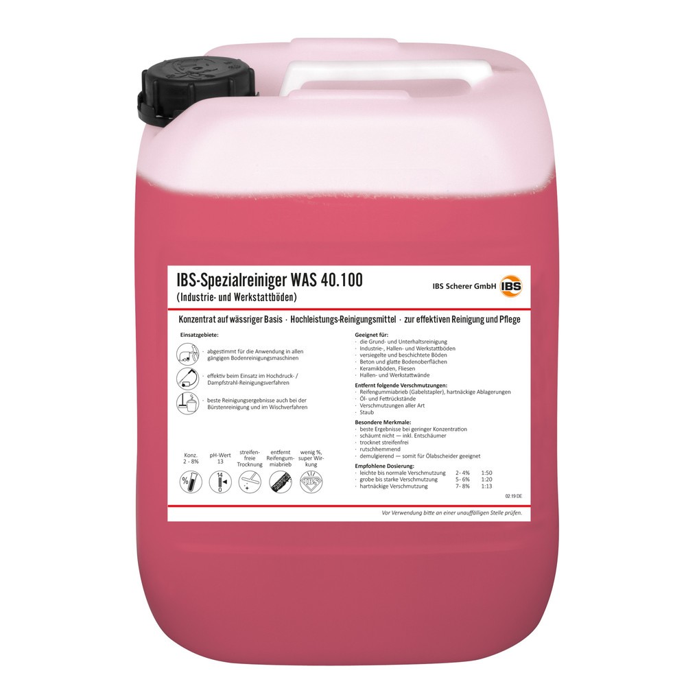 Immagine del prodotto: Detergente pavimento officina IBS WAS 40.100, 20 litri