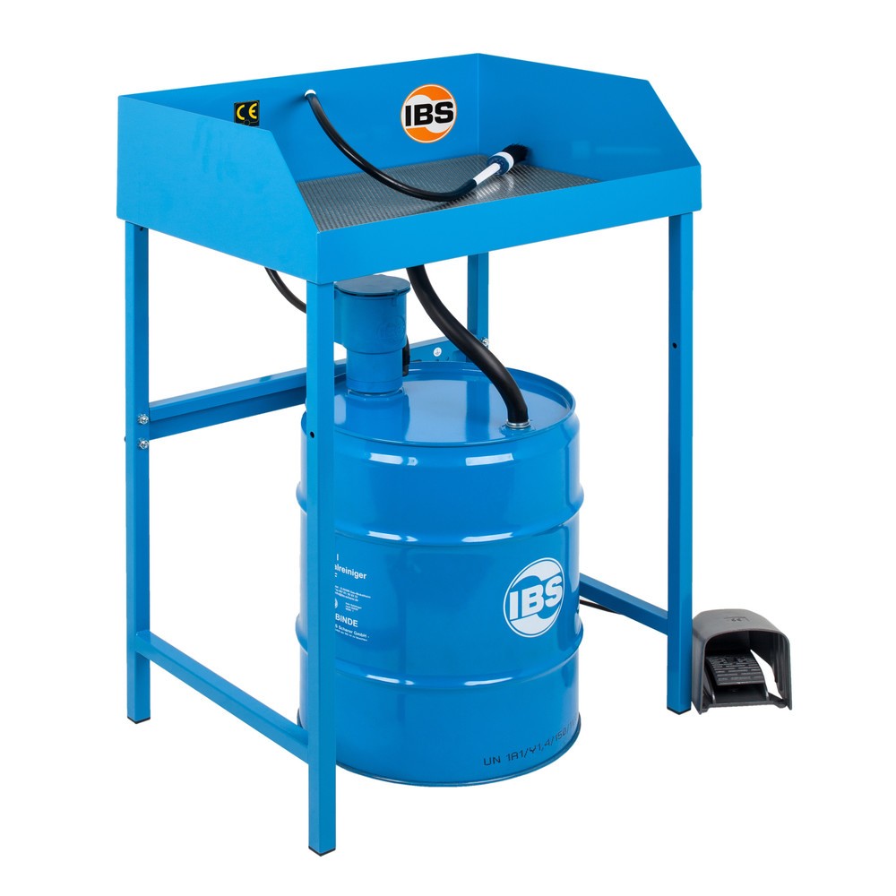 Immagine del prodotto: Pulitore di piccoli pezzi IBS per fusti da 50 litri, lamiera d’acciaio, offerta completa incl. detergente speciale