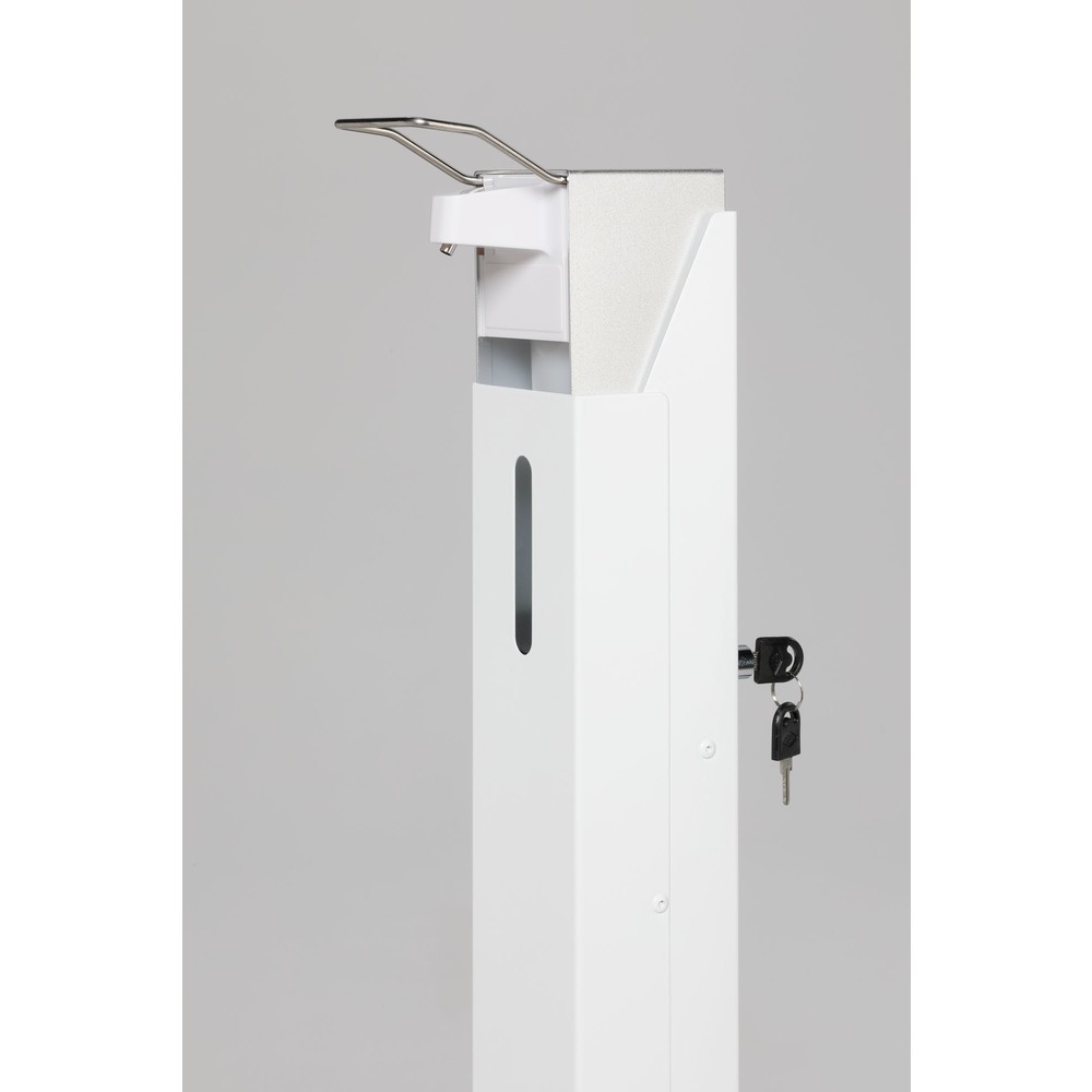 Immagine del prodotto n. 2: Dispenser di disinfettante per le mani VAR® HDS 105, montaggio a pavimento, con dispenser, bianco