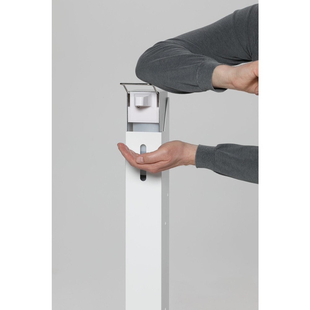 Immagine del prodotto n. 3: Dispenser di disinfettante per le mani VAR® HDS 105, montaggio a pavimento, con dispenser, bianco