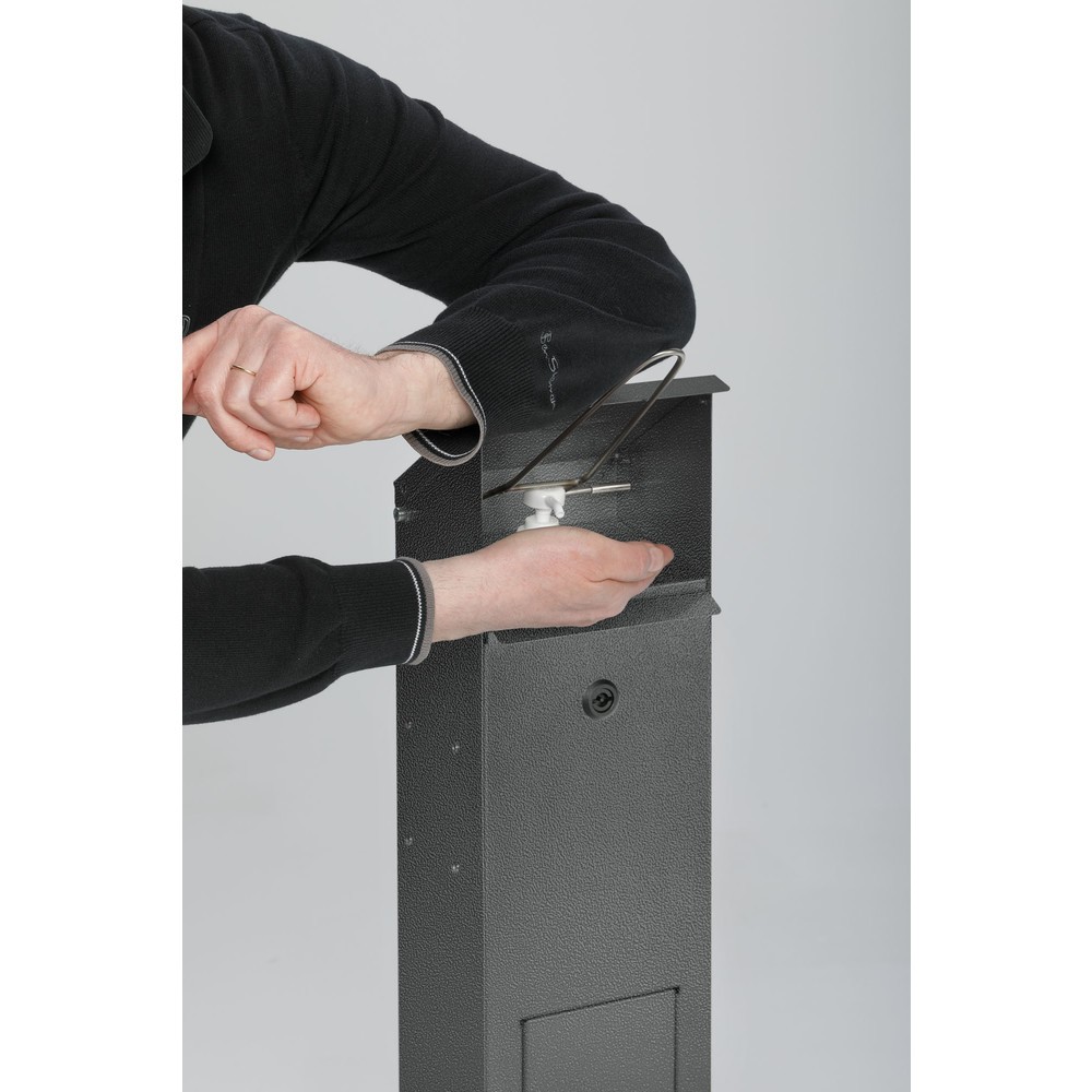 Immagine del prodotto n. 2: Dispenser di disinfettante per le mani VAR® HDS 115, montaggio a pavimento, argento anticato