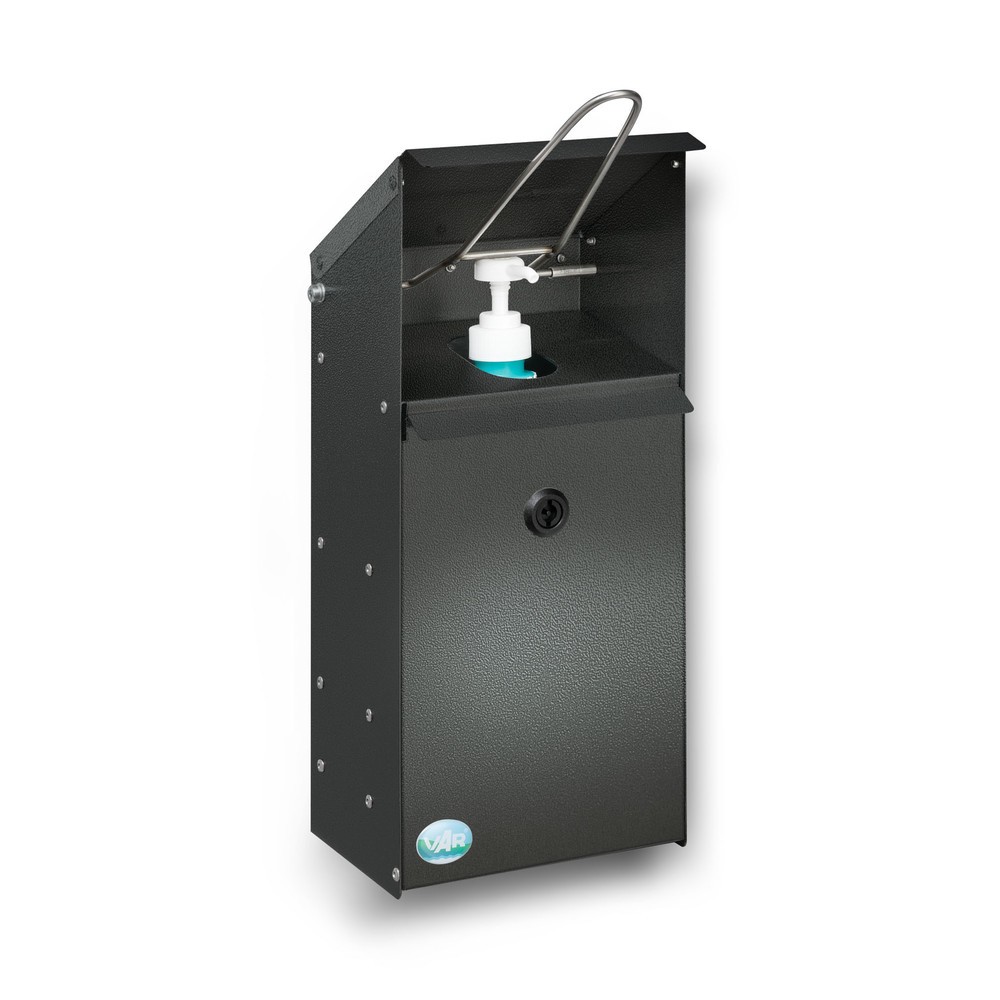 Immagine del prodotto n. 1: Dispenser di disinfettante per le mani VAR® HDS 41, montaggio a parete, argento anticato