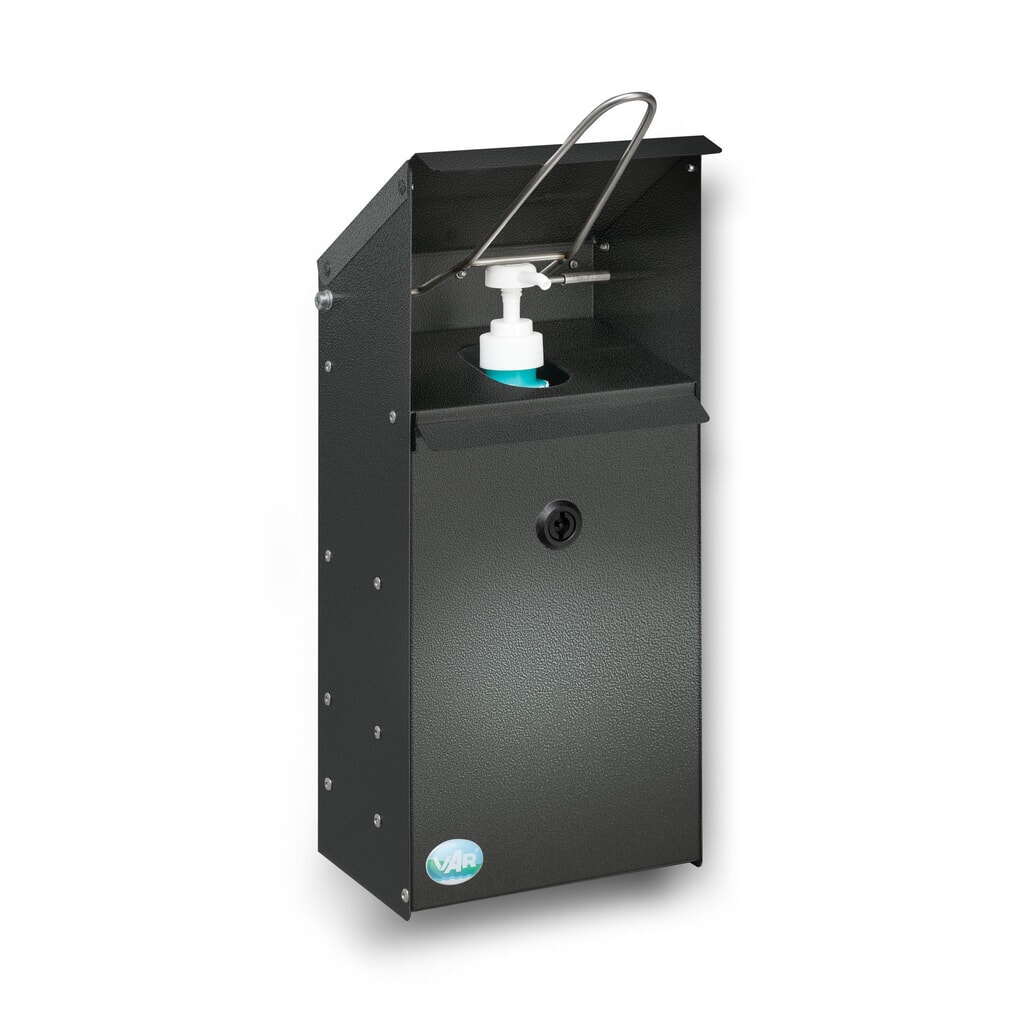 Immagine del prodotto: Dispenser di disinfettante per le mani VAR® HDS 41, montaggio a parete, argento anticato
