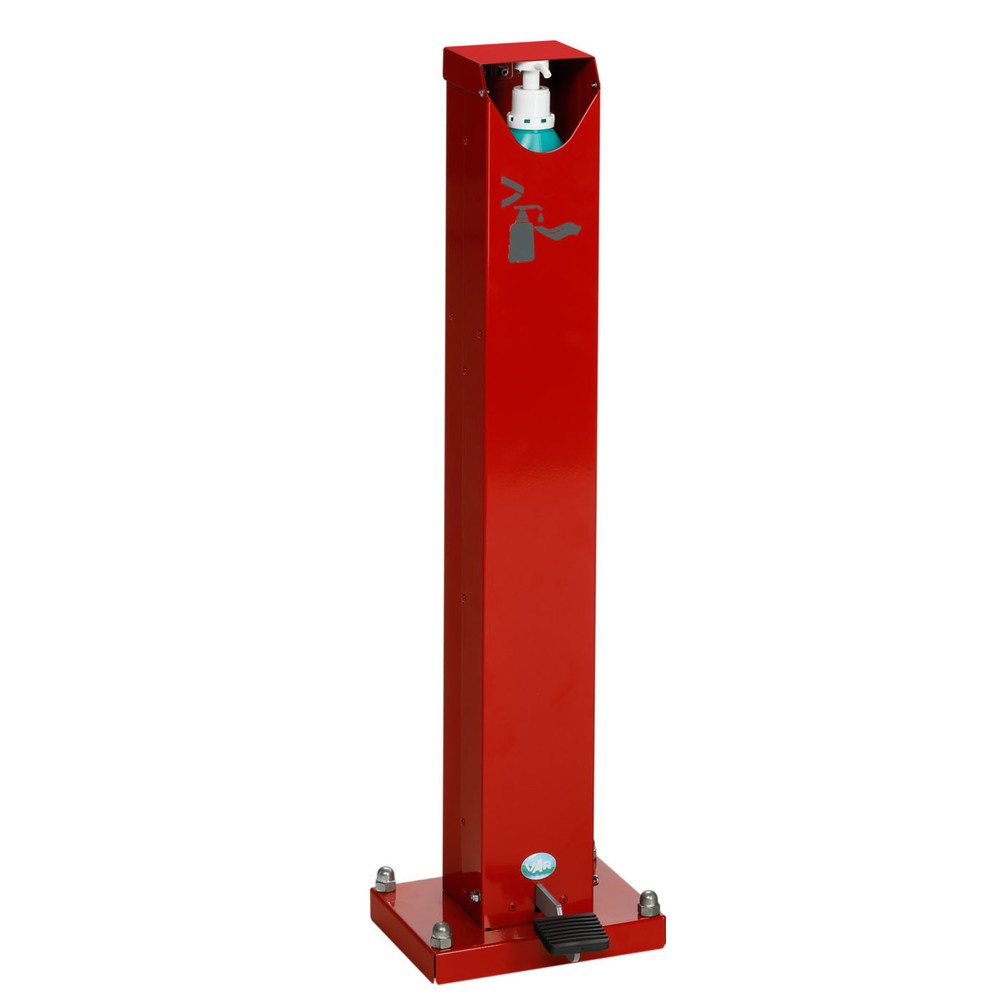 Immagine del prodotto n. 1: VAR ® Dispenser per disinfezione manuale HDS 85, montaggio a pavimento, con dispenser e pedale, rosso