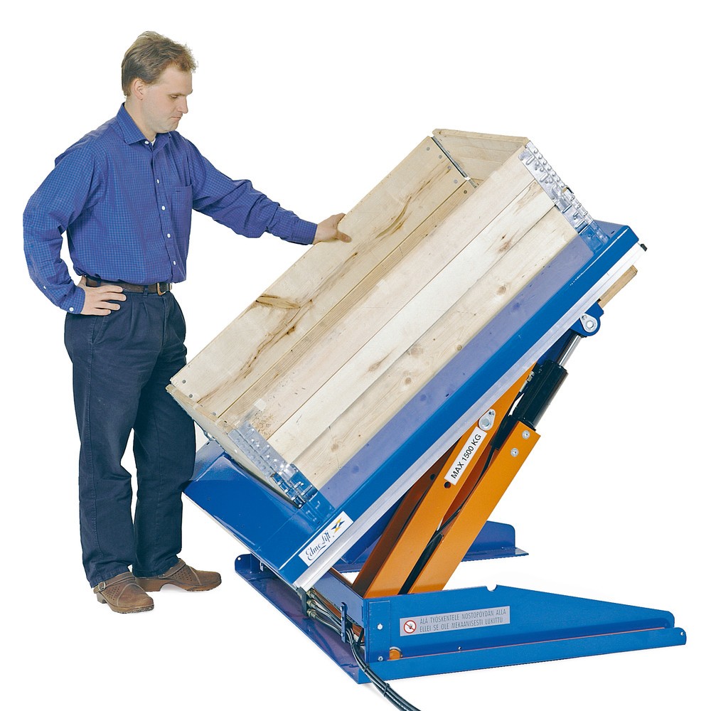 Immagine del prodotto n. 2: Dispositivo di sollevamento-inclinazione EdmoLift® con piattaforma a U, LxP 1.270–1.200 mm, portata 1.500 kg