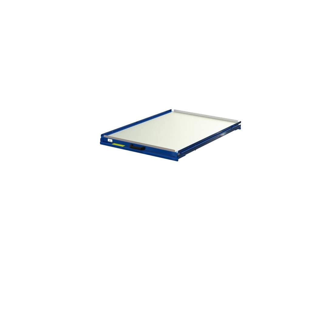 Immagine del prodotto n. 1: Dispositivo di estrazione dei pallet con ripiano in acciaio, portata 200 kg, profondità di estrazione del 70%