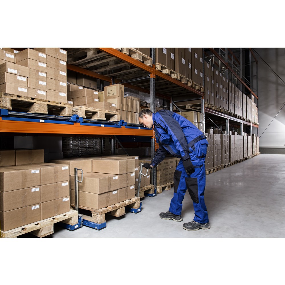 Immagine del prodotto n. 2: Dispositivo di estrazione dei pallet, modello a pavimento, portata 1.000 kg, profondità di estrazione 85%, con maniglia Easy Action da 500 mm