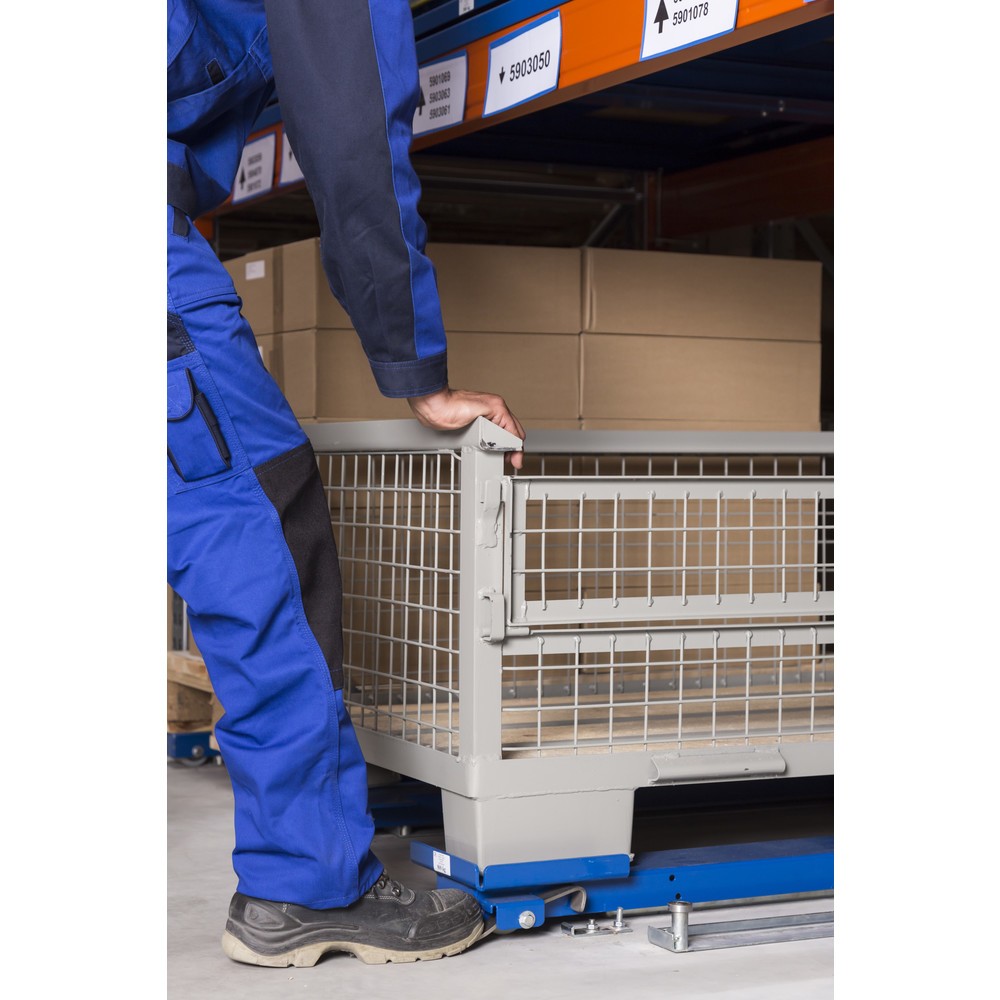 Immagine del prodotto n. 2: Dispositivo di estrazione dei pallet, modello a pavimento, portata 800 kg, profondità di estrazione 85%, con chiusura a pedale