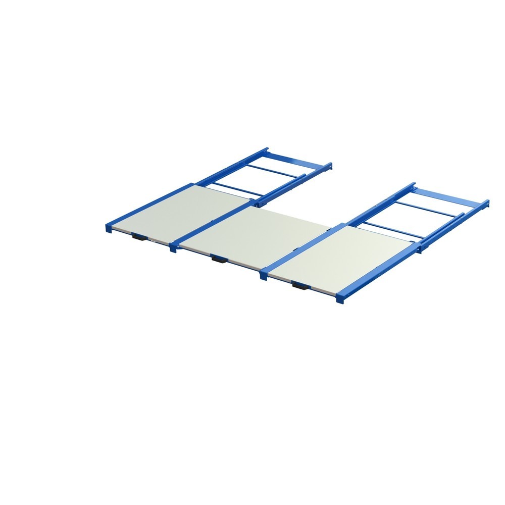 Immagine del prodotto n. 1: Dispositivo di estrazione dei pallet XL, portata 400 kg, profondità di estrazione 100 %, LxP 2.600 x 1.200 mm, con ripiano in acciaio