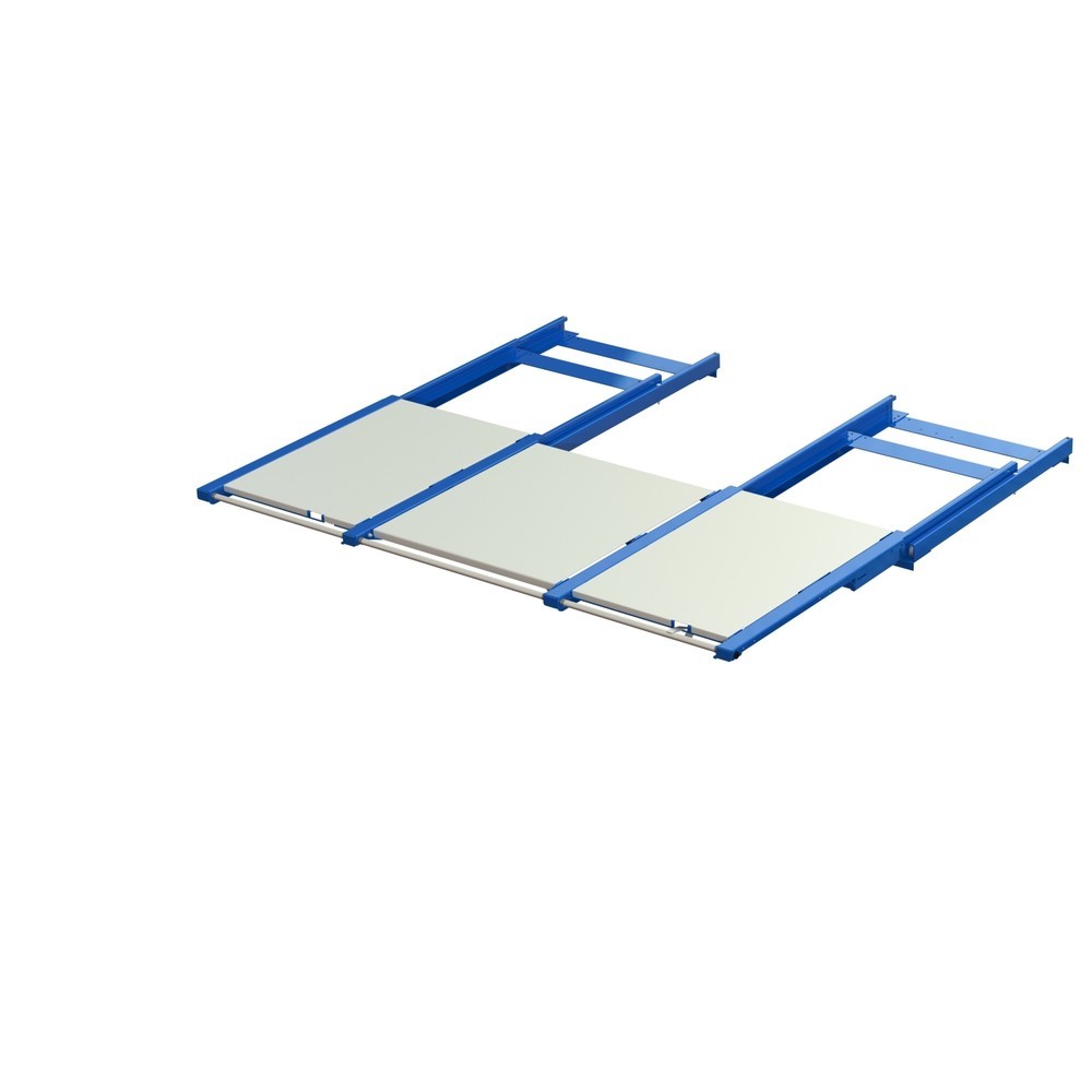 Immagine del prodotto n. 1: Dispositivo di estrazione dei pallet XL, portata 1.200 kg, profondità di estrazione 100 %, LxP 2.600 x 1.200 mm, con ripiano in acciaio