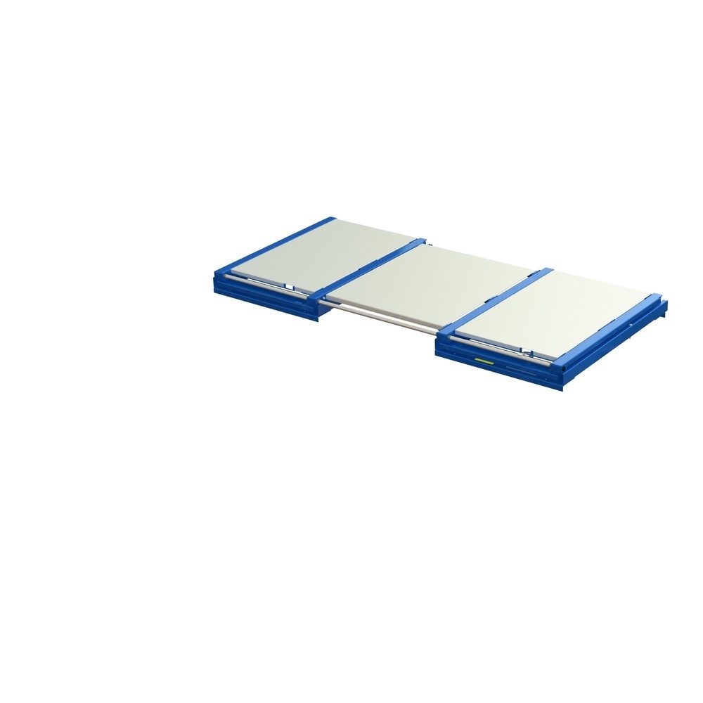Immagine del prodotto n. 2: Dispositivo di estrazione dei pallet XL, portata 1.200 kg, profondità di estrazione 100 %, LxP 2.600 x 1.200 mm, con ripiano in acciaio