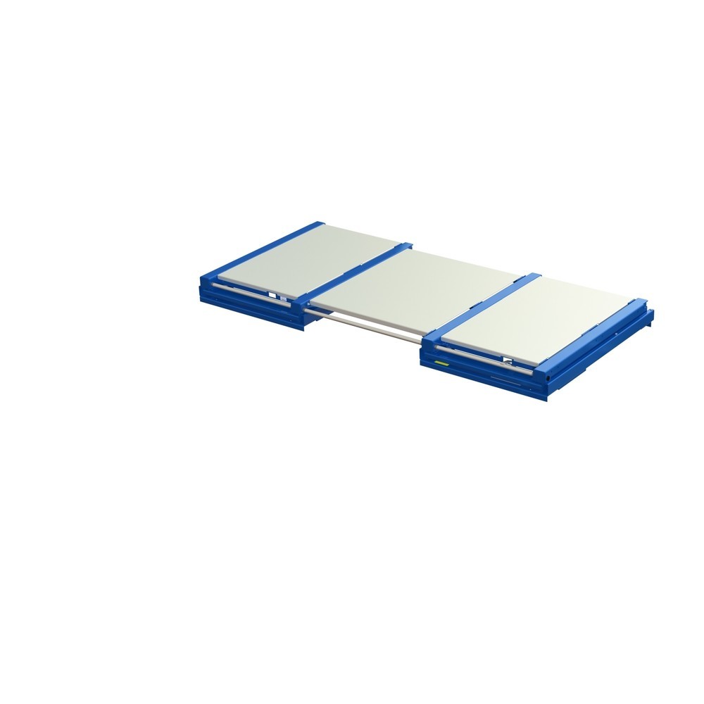 Immagine del prodotto n. 2: Dispositivo di estrazione dei pallet XL, portata 1.600 kg, profondità di estrazione 100 %, LxP 2.600 x 1.200 mm, con ripiano in acciaio