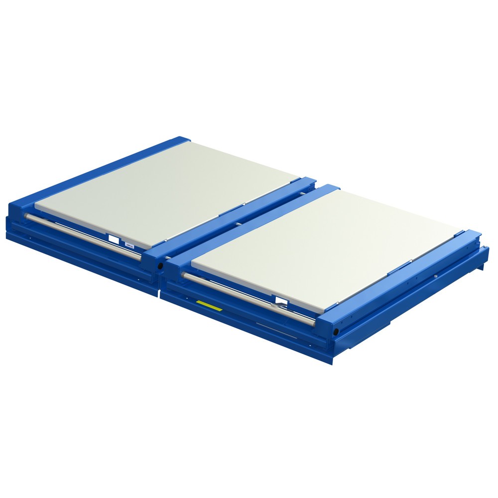 Immagine del prodotto n. 1: Dispositivo di estrazione dei pallet XL, portata 1.600 kg, profondità di estrazione 100 %, LxP 1.700 x 1.200 mm, con ripiano in acciaio