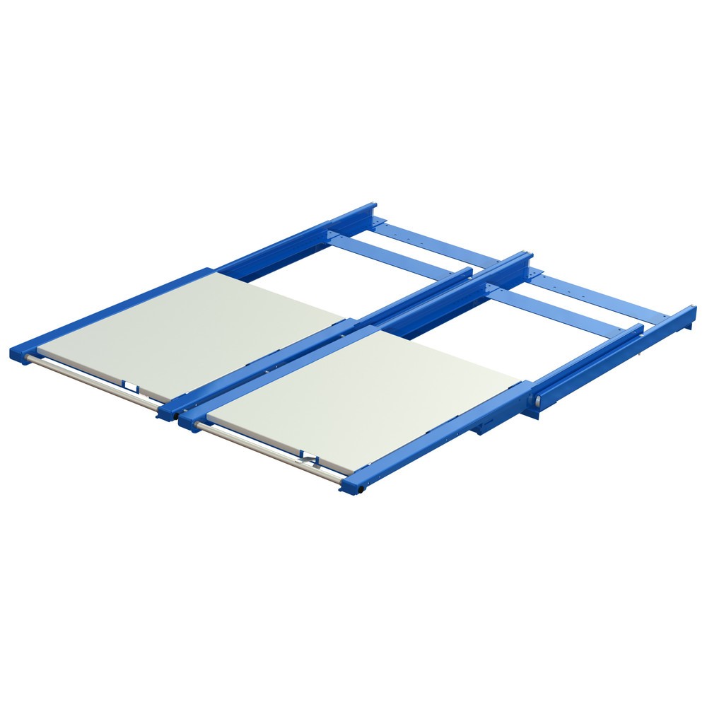 Immagine del prodotto n. 2: Dispositivo di estrazione dei pallet XL, portata 1.200 kg, profondità di estrazione 100 %, LxP 1.700 x 1.200 mm incl. ripiano in acciaio