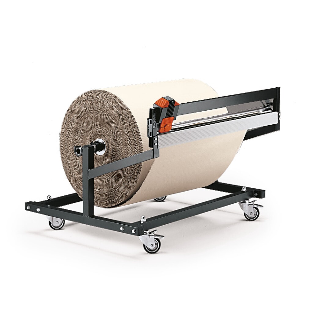 Immagine del prodotto: Rocholz tavolo con dispositivo da taglio sottostante Standard, versione mobile, peso del rotolo max. 200 kg, larghezza di taglio 750 mm