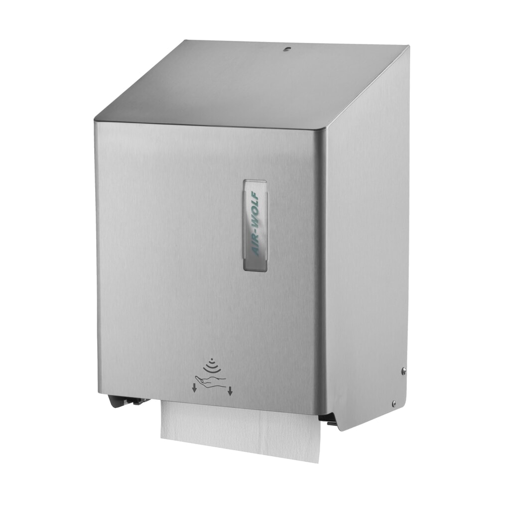 Distributore automatico di asciugamani di carta Air-Wolf in acciaio inox spazzolato Immagine del prodotto: Distributore automatico di asciugamani di carta Air-Wolf in acciaio inox spazzolato