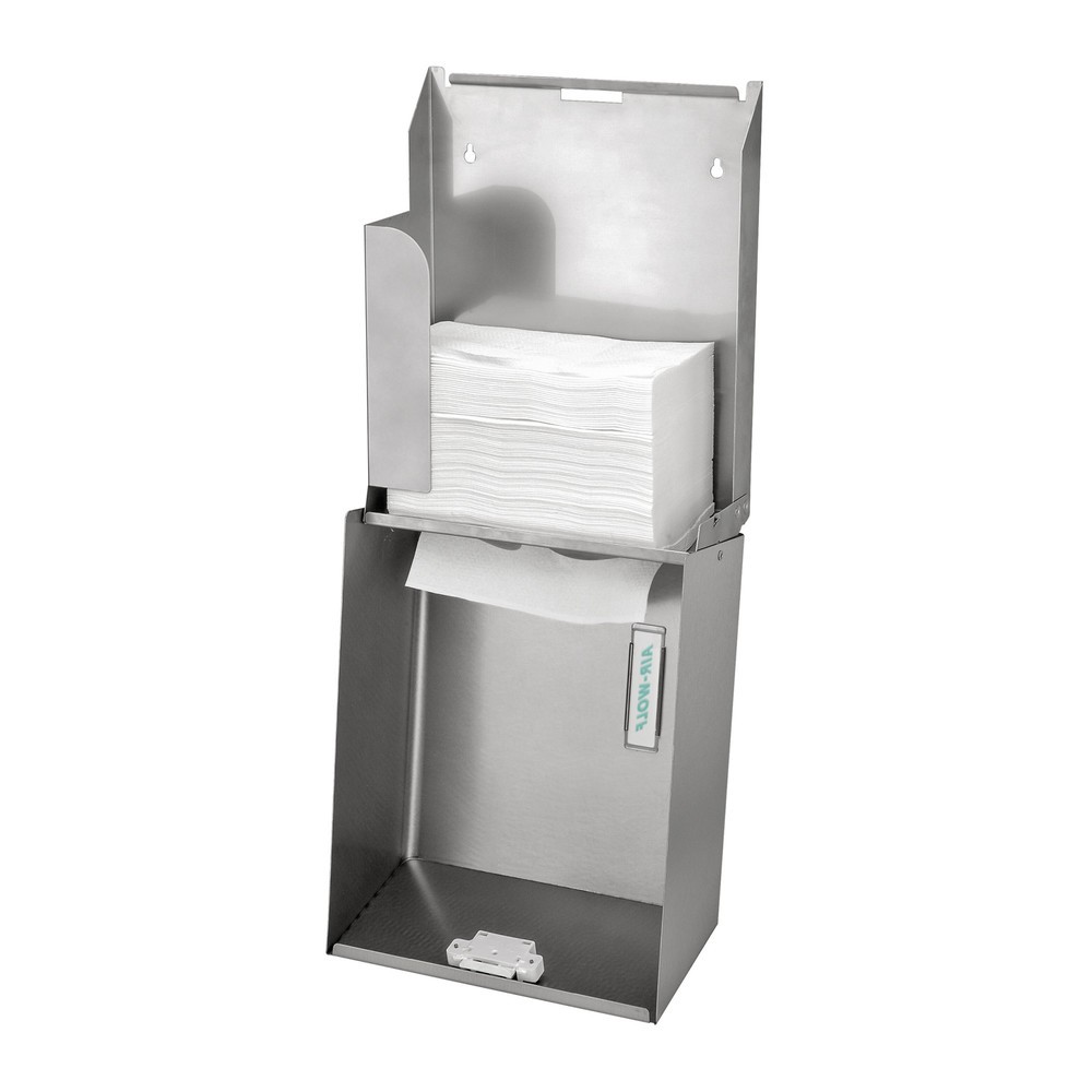 Immagine del prodotto n. 2: Distributore di asciugamani di carta Air-Wolf per circa 500 asciugamani di carta Serie Omega in acciaio inox spazzolato