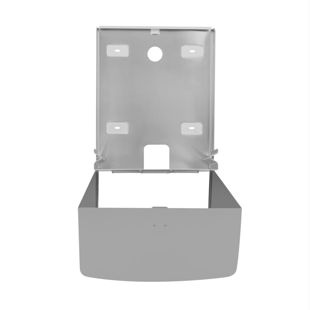Distributore di asciugamani di carta Air-Wolf per un massimo di 600 asciugamani piegati, acciaio inox spazzolato Immagine del prodotto n. 3: Distributore di asciugamani di carta Air-Wolf per un massimo di 600 asciugamani piegati, acciaio inox spazzolato
