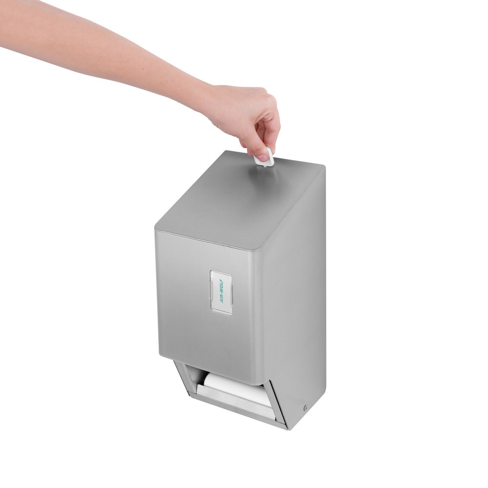 Immagine del prodotto n. 5: Distributore di carta igienica Air-Wolf per 2 rotoli di carta igienica per uso domestico, acciaio inox spazzolato