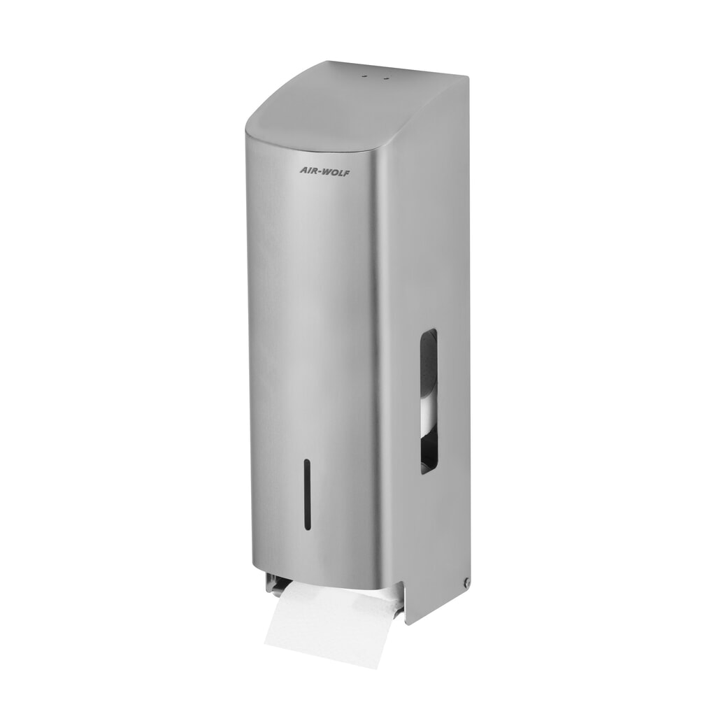 Distributore di rotoli di carta igienica Air-Wolf per 3 rotoli di carta igienica per uso domestico in acciaio inox spazzolato Immagine del prodotto: Distributore di rotoli di carta igienica Air-Wolf per 3 rotoli di carta igienica per uso domestico in acciaio inox spazzolato