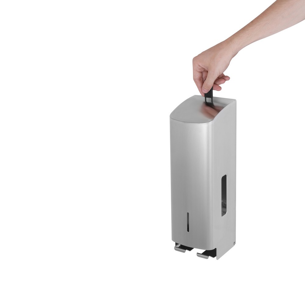 Immagine del prodotto n. 7: Distributore di rotoli di carta igienica Air-Wolf per 3 rotoli di carta igienica per uso domestico in acciaio inox spazzolato