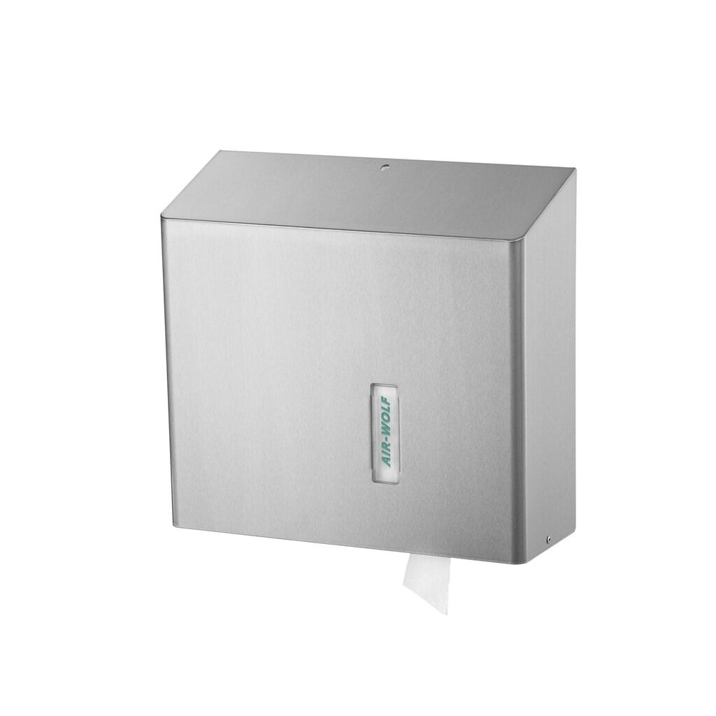 Distributore di rotoli di carta igienica grandi Air-Wolf in acciaio inox spazzolato Immagine del prodotto: Distributore di rotoli di carta igienica grandi Air-Wolf in acciaio inox spazzolato