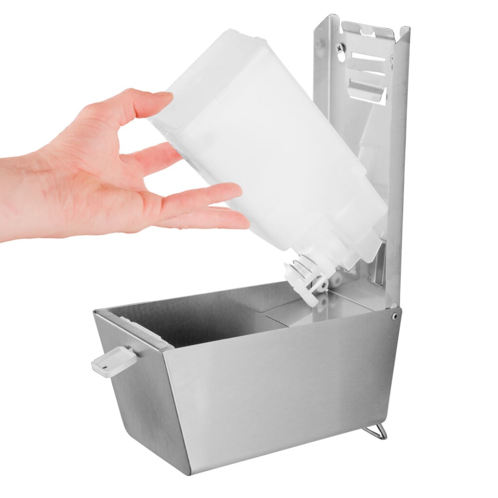 Distributore di sapone e disinfettante Air-Wolf per 600 ml di lozione lavamani o disinfettante Immagine del prodotto n. 2: Distributore di sapone e disinfettante Air-Wolf per 600 ml di lozione lavamani o disinfettante