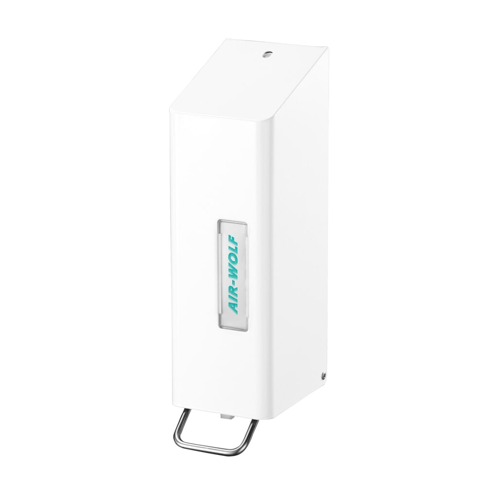 Distributore di sapone e disinfettante Air-Wolf per lozioni lavamani o disinfettanti da 1200 ml Serie Omega
