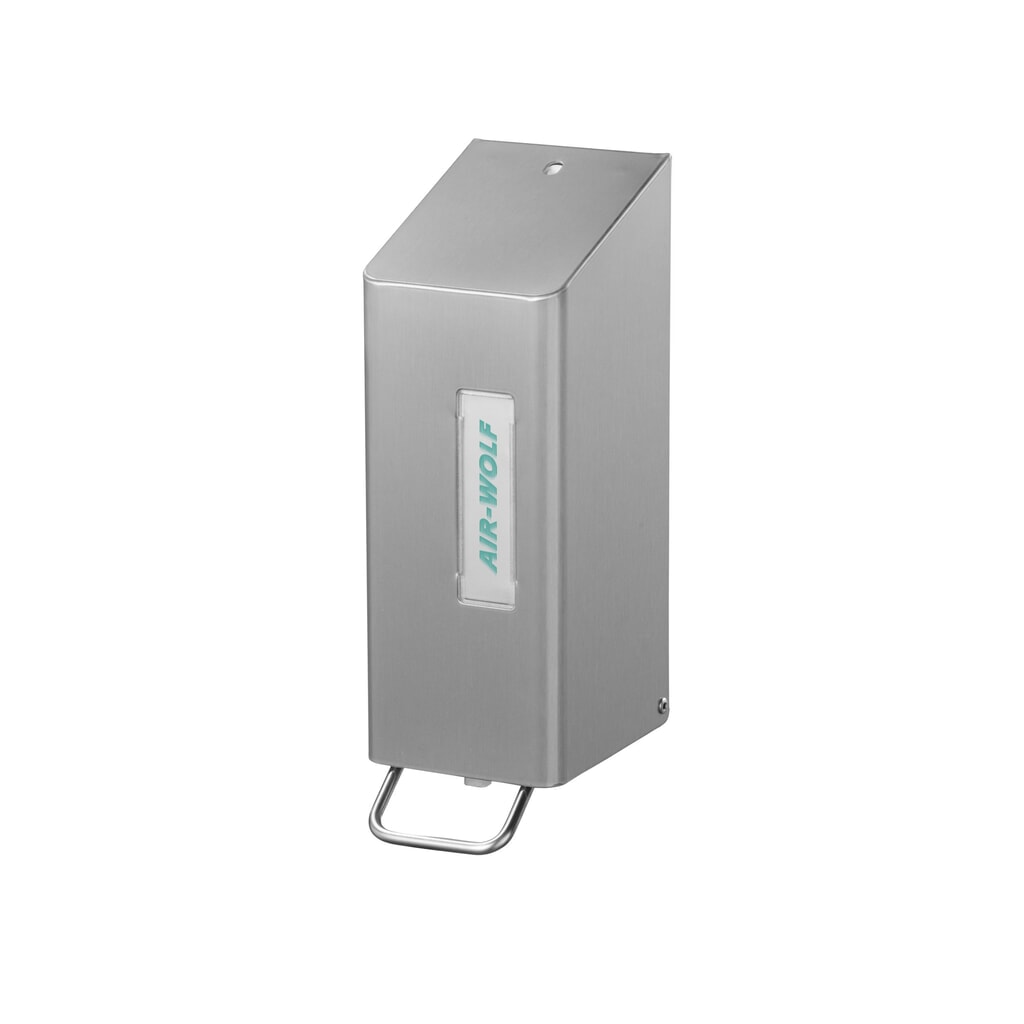 Immagine del prodotto: Distributore di sapone e disinfettante Air-Wolf per 600 ml di lozione lavamani o disinfettante Serie Omega in acciaio inox spazzolato