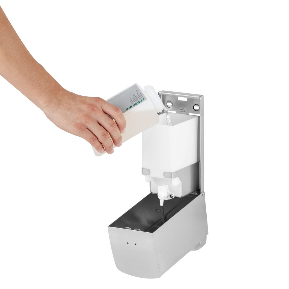 Immagine del prodotto n. 6: Distributore di sapone e disinfettante Air-Wolf serie Alpha, acciaio inox spazzolato