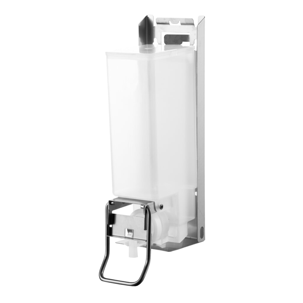 Distributore di sapone e disinfettante Air-Wolf serie Omega per 1200 ml di sapone liquido o 1000 ml di disinfettante