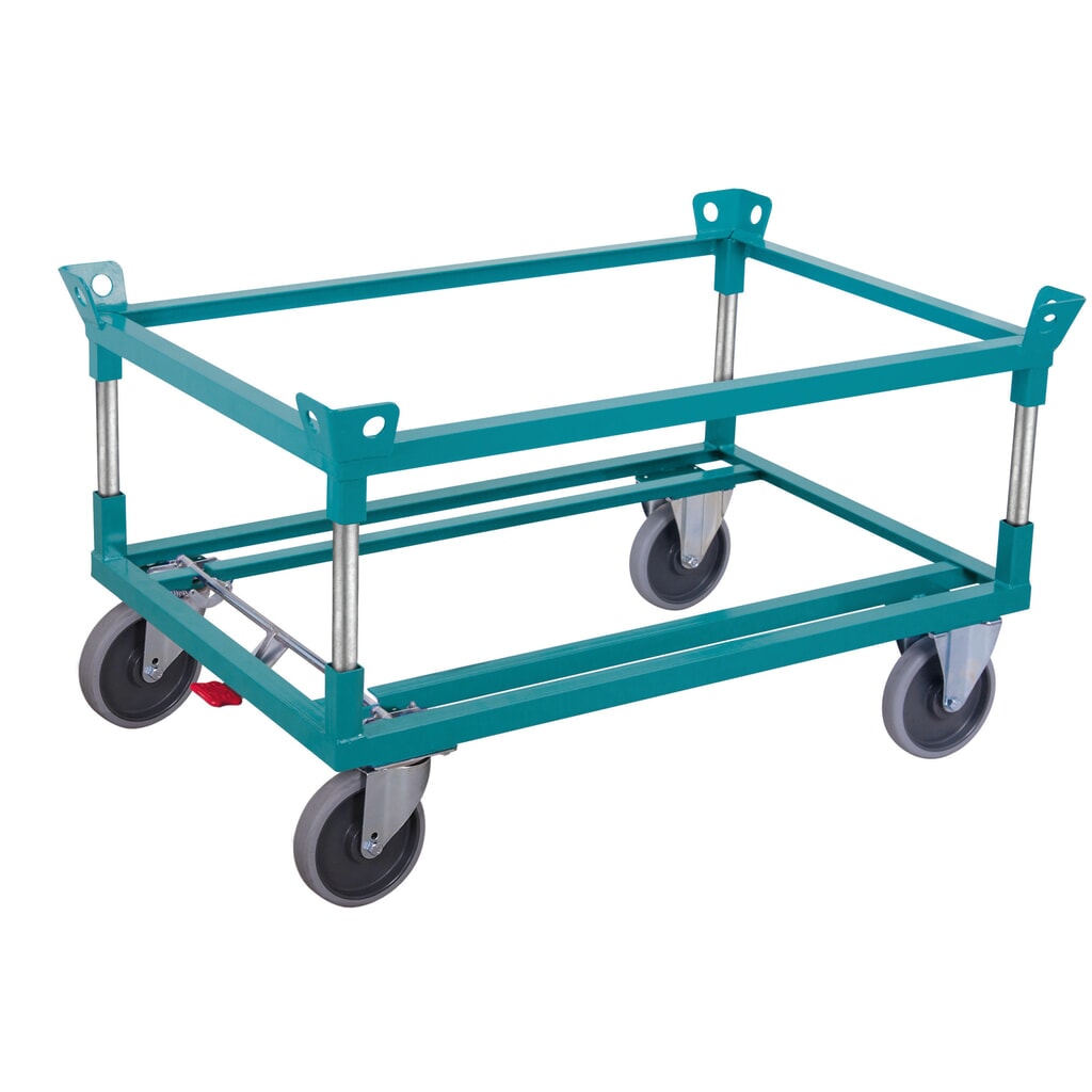 Dolly Ameise®, con fermo, altezza costruttiva di carico 650 mm, gommatura TPE Immagine del prodotto: Dolly Ameise®, con fermo, altezza costruttiva di carico 650 mm, gommatura TPE