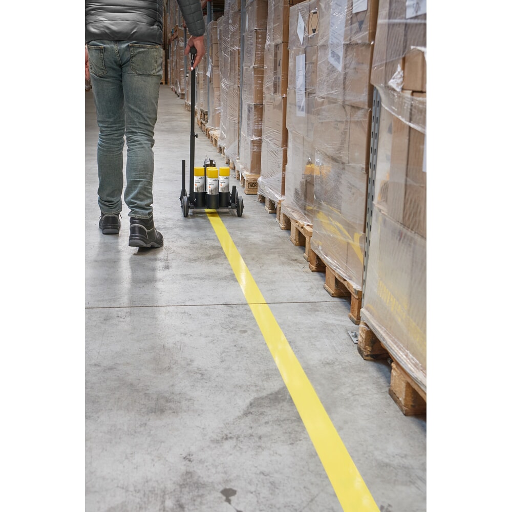 Immagine del prodotto n. 3: DURABLE vernice segnaletica da pavimento spray DURALINE®, per interni ed esterni, 750 ml, giallo