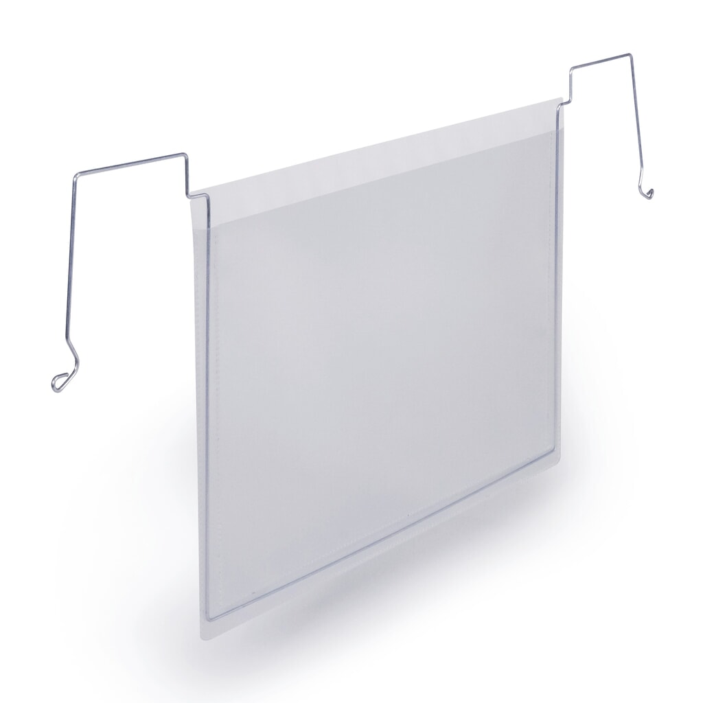 DURABLE tasca portadocumenti con staffe in filo metallico, DIN A5 orizzontale, aperta Immagine del prodotto: DURABLE tasca portadocumenti con staffe in filo metallico, DIN A5 orizzontale, aperta