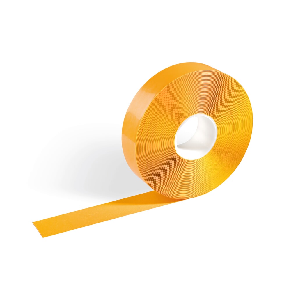DURABLE Nastro di marcatura da pavimento DURALINE® STRONG 50/12, giallo Immagine del prodotto: DURABLE Nastro di marcatura da pavimento DURALINE® STRONG 50/12, giallo