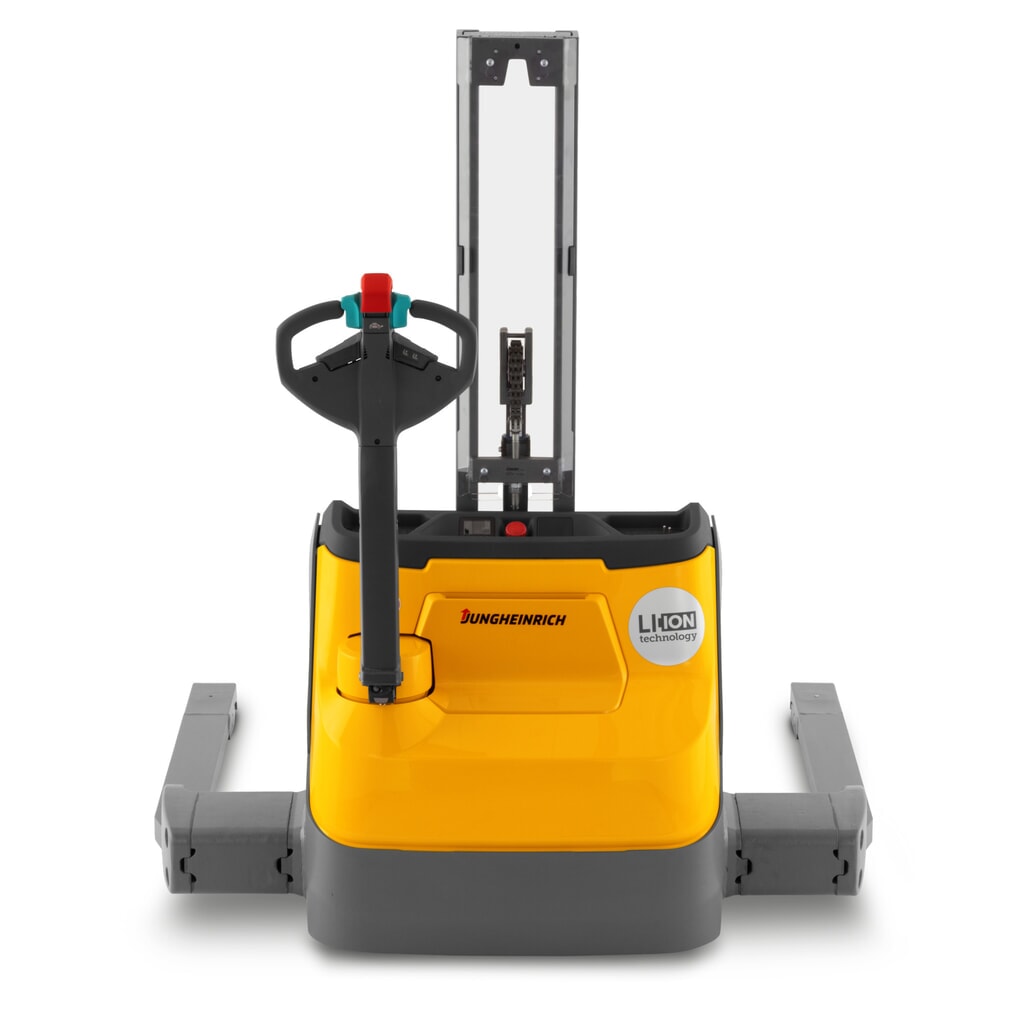 Immagine del prodotto n. 2: Jungheinrich stoccatore elettrico EJC 110bi E, montante singolo, altezza di sollevamento 1.230 mm, portata 1.000 kg, idraulico proporzionale, distanza tra le razze di 891 mm