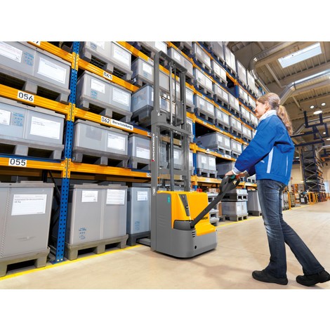 Immagine del prodotto n. 5: Jungheinrich stoccatori elettrico EJC 112/DZ, triplo montante telescopico, altezza di sollevamento 4.790 mm, portata 1.200 kg, impianto idraulico proporzionale, Aquamatik