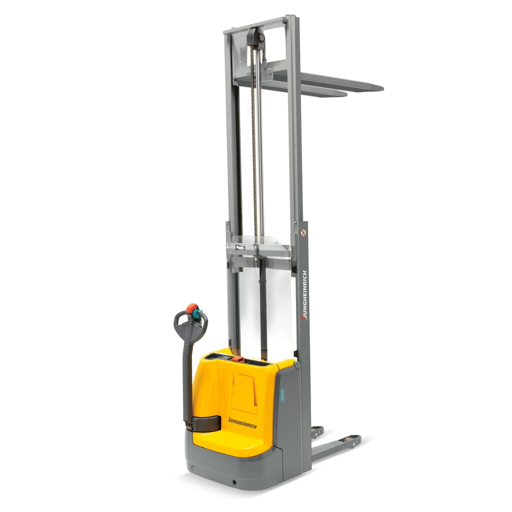 Jungheinrich stoccatore elettrico EJC 110/ZZ, portata 1.000 kg, doppio montante telescopico, altezza di sollevamento 2.590 mm, impianto idraulico proporzionale. Immagine del prodotto n. 5: Jungheinrich stoccatore elettrico EJC 110/ZZ, portata 1.000 kg, doppio montante telescopico, altezza di sollevamento 2.590 mm, impianto idraulico proporzionale.