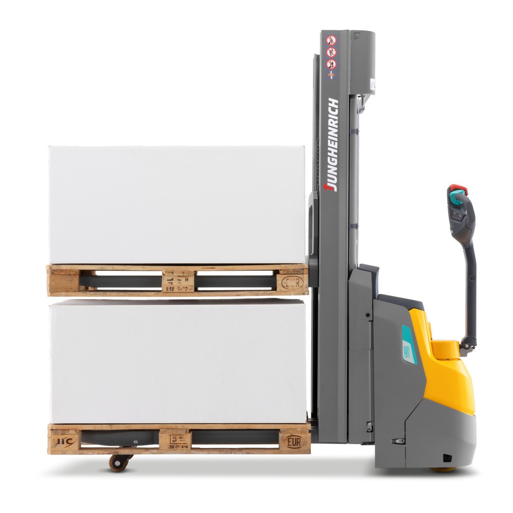 Immagine del prodotto n. 6: Elevatore elettrico Jungheinrich EJC 110zi ZT, doppio montante telescopico, altezza di sollevamento 2.590 mm, portata 1.000 kg, impianto idraulico proporzionale, doppia funzione di stoccaggio