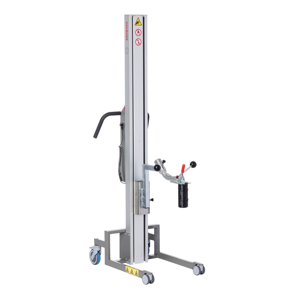 Elevatore HOVMAND con manipolatore rotoli per rotoli fino a 40 kg, altezza di sollevamento 1.242 mm, portata 80 kg Immagine del prodotto: Elevatore HOVMAND con manipolatore rotoli per rotoli fino a 40 kg, altezza di sollevamento 1.242 mm, portata 80 kg