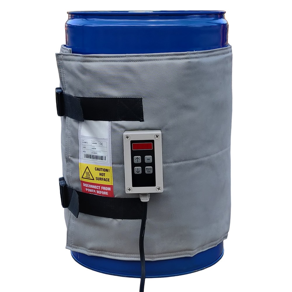Immagine del prodotto n. 2: Fascia riscaldante per fusti ad alta temperatura Kuhlmann, 50-60 l, 0-200 ºC, 230 V, 440 W, LxA 1.380 x 460 mm